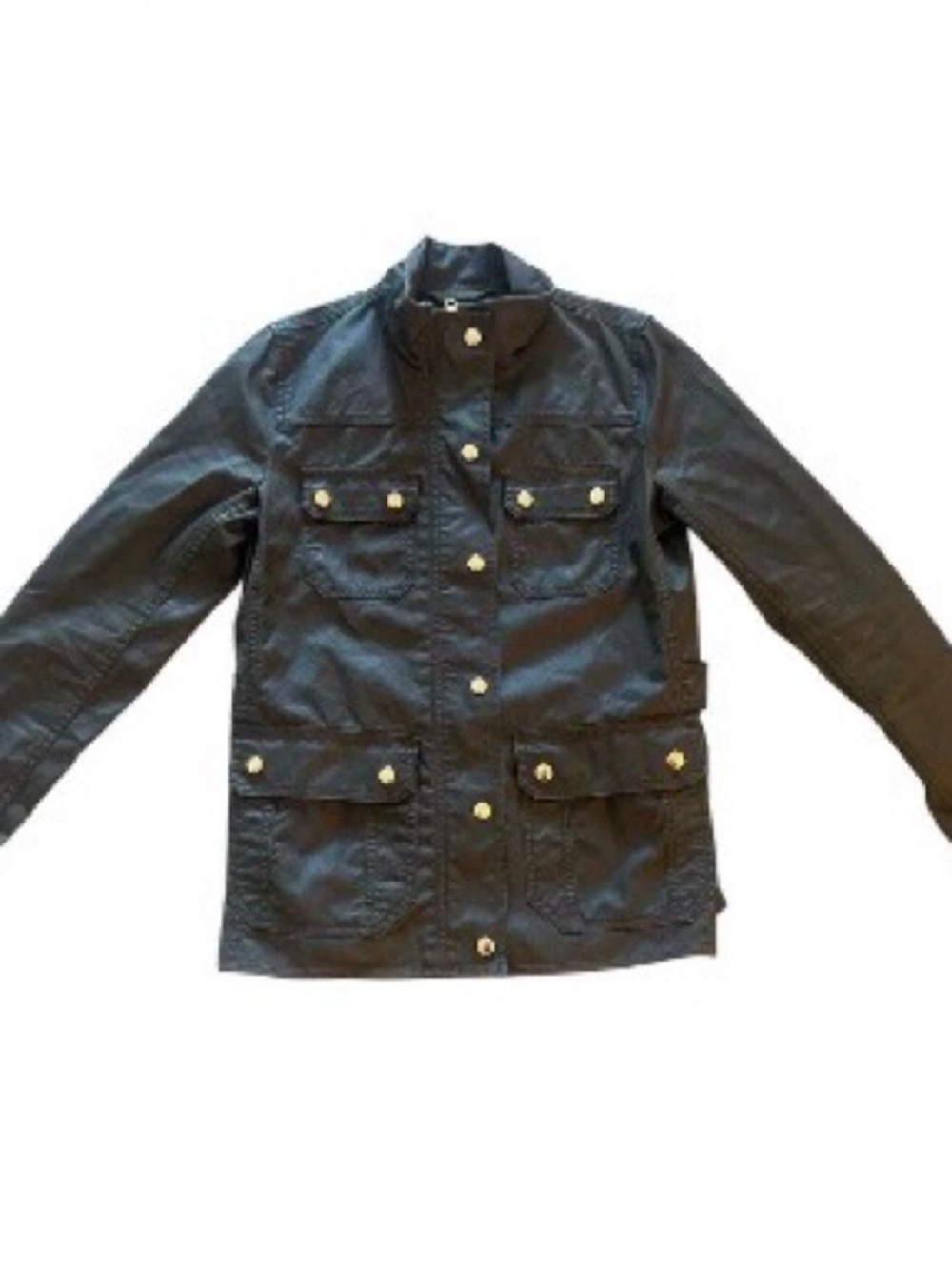 J. Crew Barbour Coat with Gold Buttons